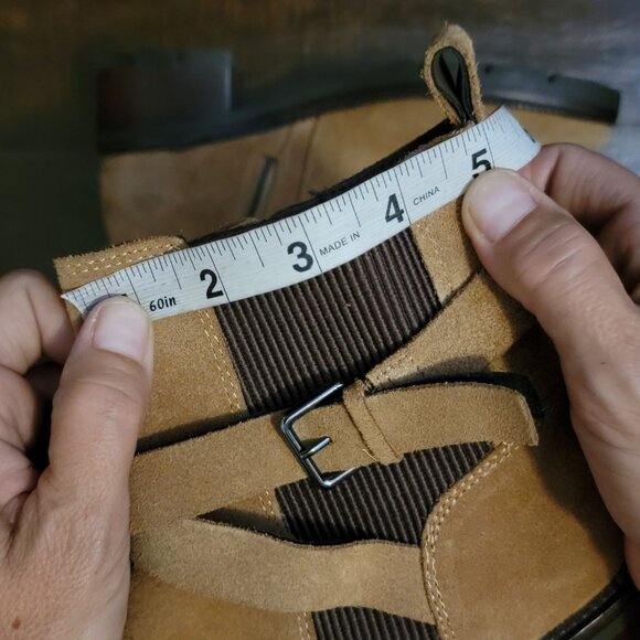 NEW Donald Pliner Savvy Boots Womens 8.5 Brown Suede Rustic Cottagecore Country - Picture 10 of 10